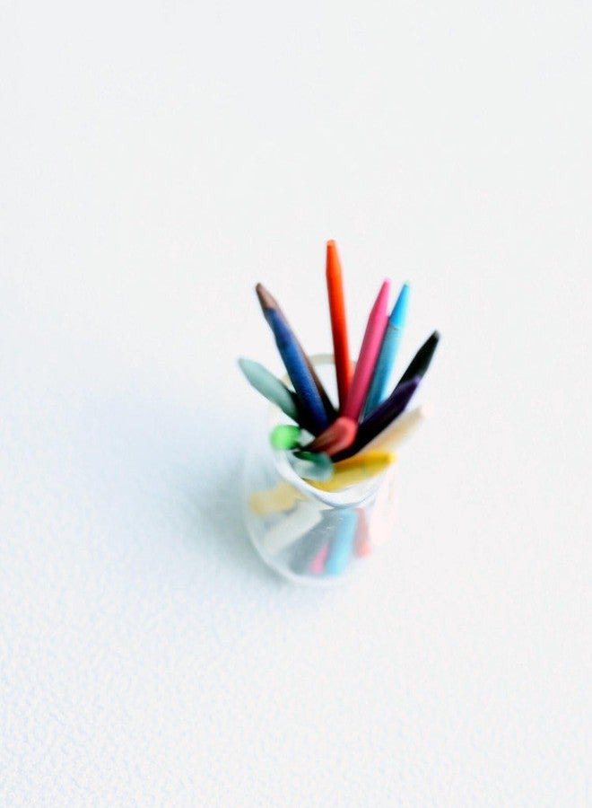 RillyRellow Miniature Dollhouse Colored Crayon Pencil Set with Glass, 1:12 Scale, 13 Count (Pack of 1), Multi-colored, Ideal for Dollhouse Decor, Dioramas, or Desk Decoration - Image 3